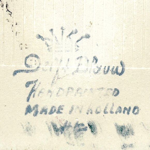 6" Delft Blue Holland Ceramic Tile With Windmill & Scenic Design - Picture 7 of 10